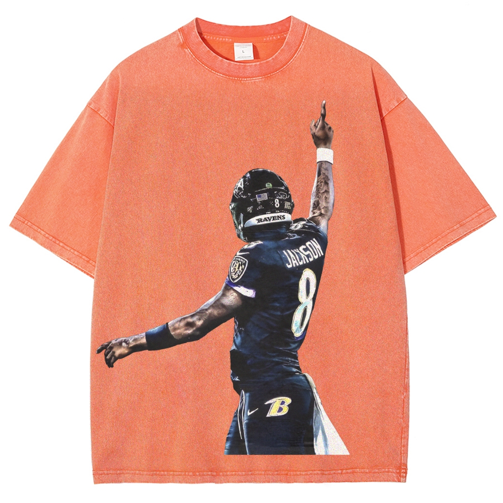 RAVENS Lamar Jackson Tee Unisex Vintage Washed T-Shirt  