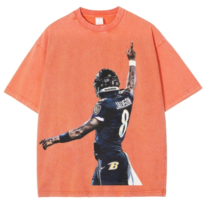 RAVENS Lamar Jackson Tee Unisex Vintage Washed T-Shirt  
