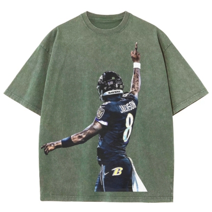 RAVENS Lamar Jackson Tee Unisex Vintage Washed T-Shirt  