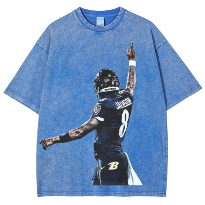 RAVENS Lamar Jackson Tee Unisex Vintage Washed T-Shirt  