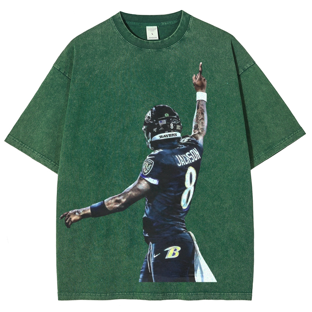 RAVENS Lamar Jackson Tee Unisex Vintage Washed T-Shirt  