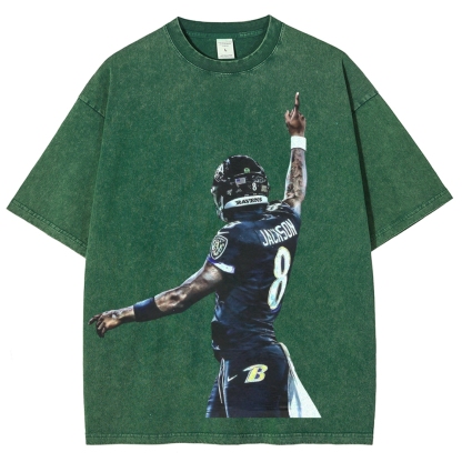 RAVENS Lamar Jackson Tee Unisex Vintage Washed T-Shirt  