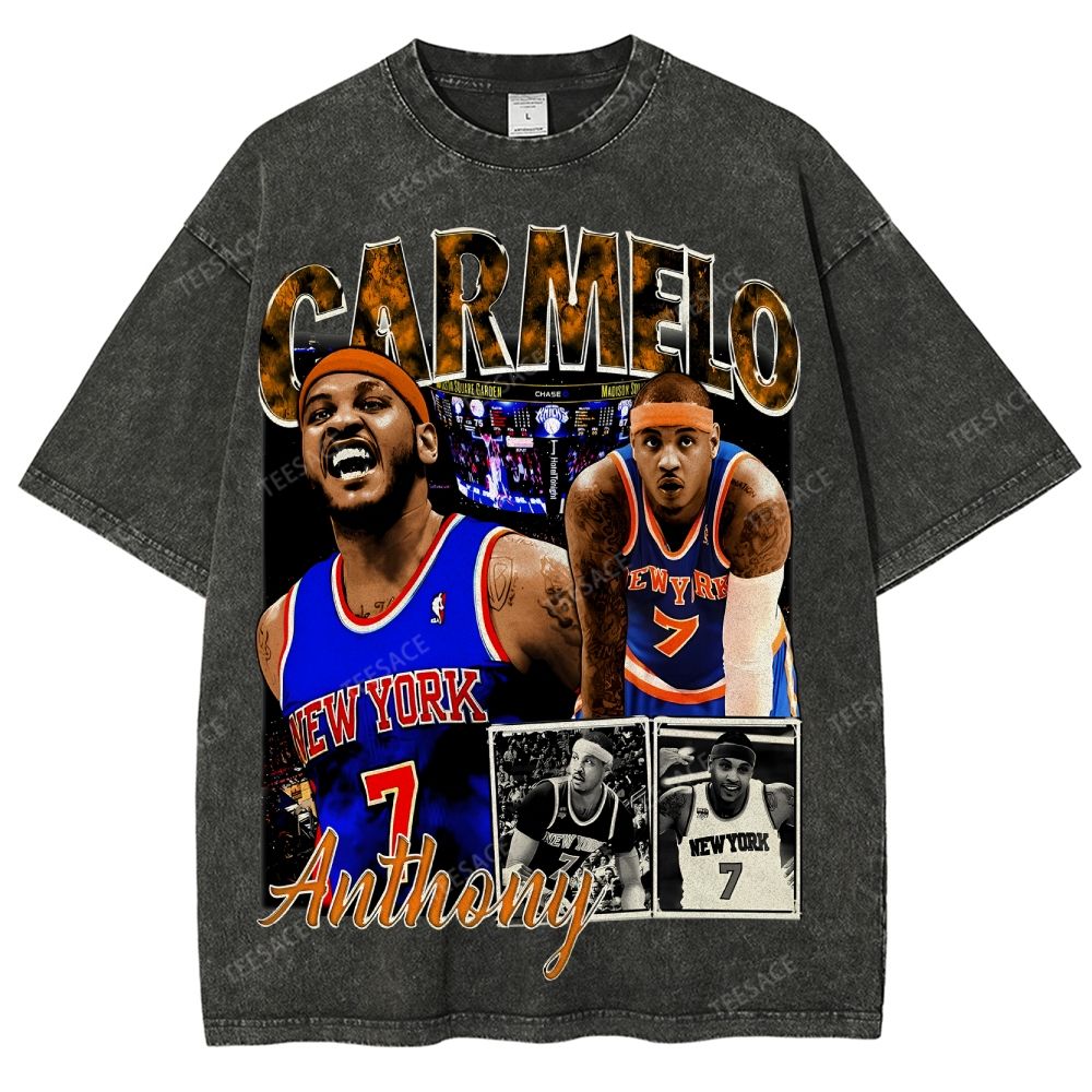 Carmelo Tee Unisex Fit Washed T-Shirt 