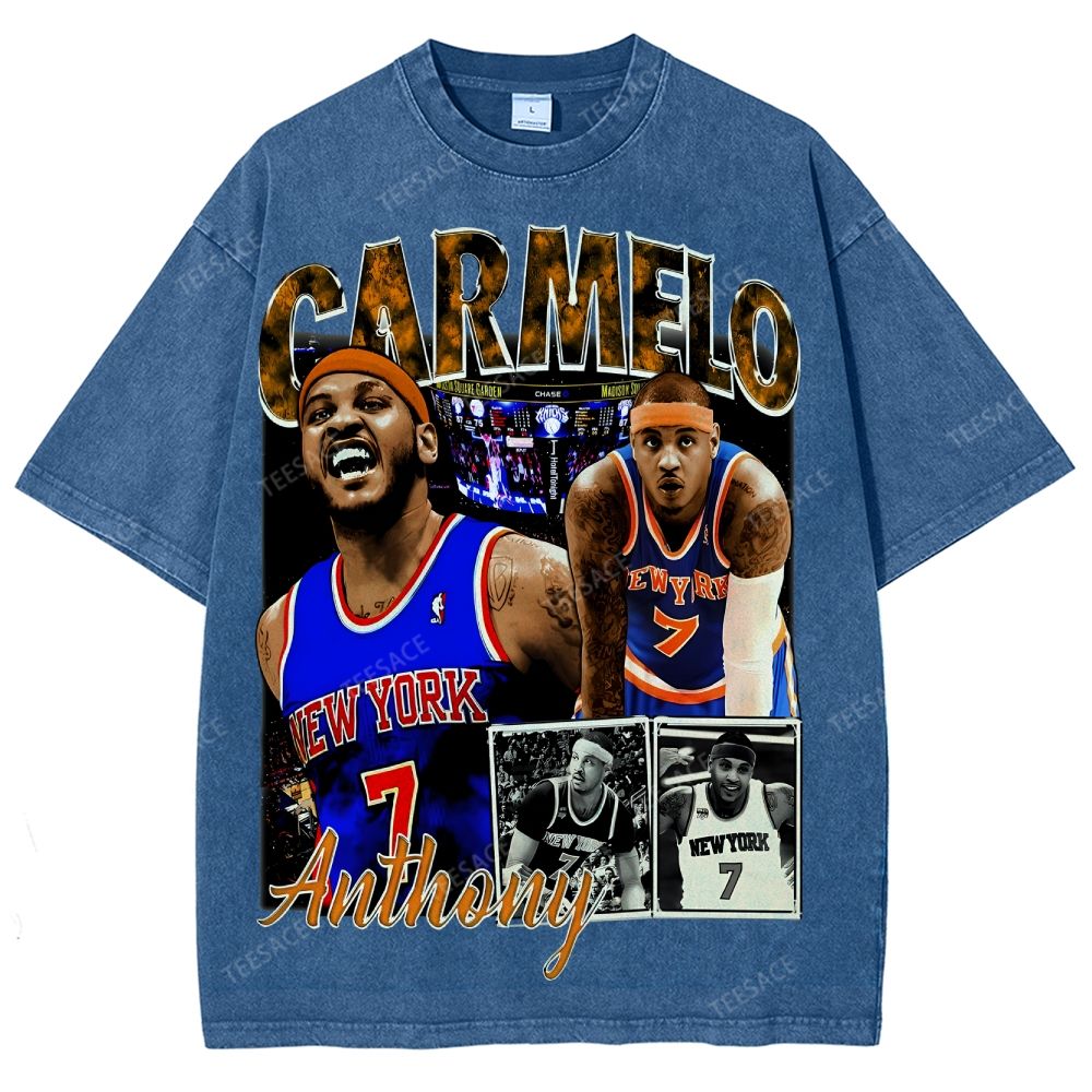Carmelo Tee Unisex Fit Washed T-Shirt 