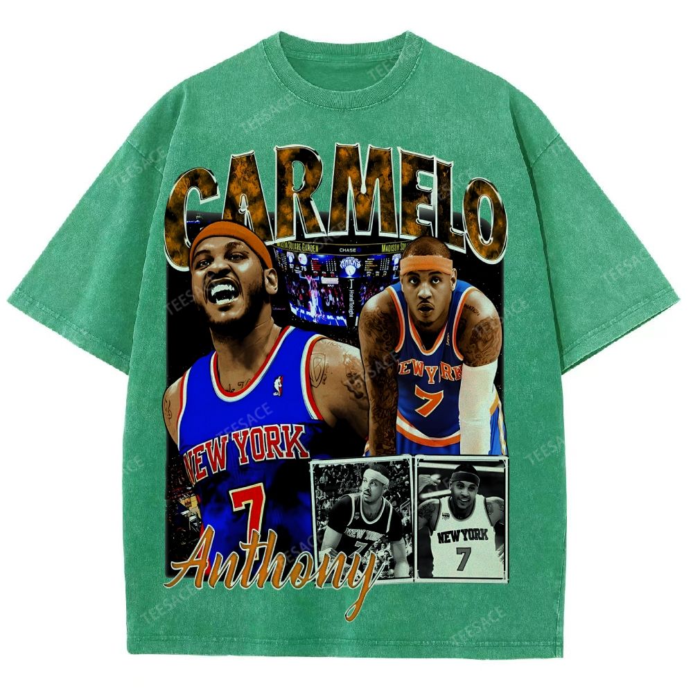 Carmelo Tee Unisex Fit Washed T-Shirt 