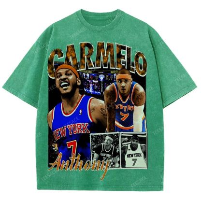 Carmelo Tee Unisex Fit Washed T-Shirt 