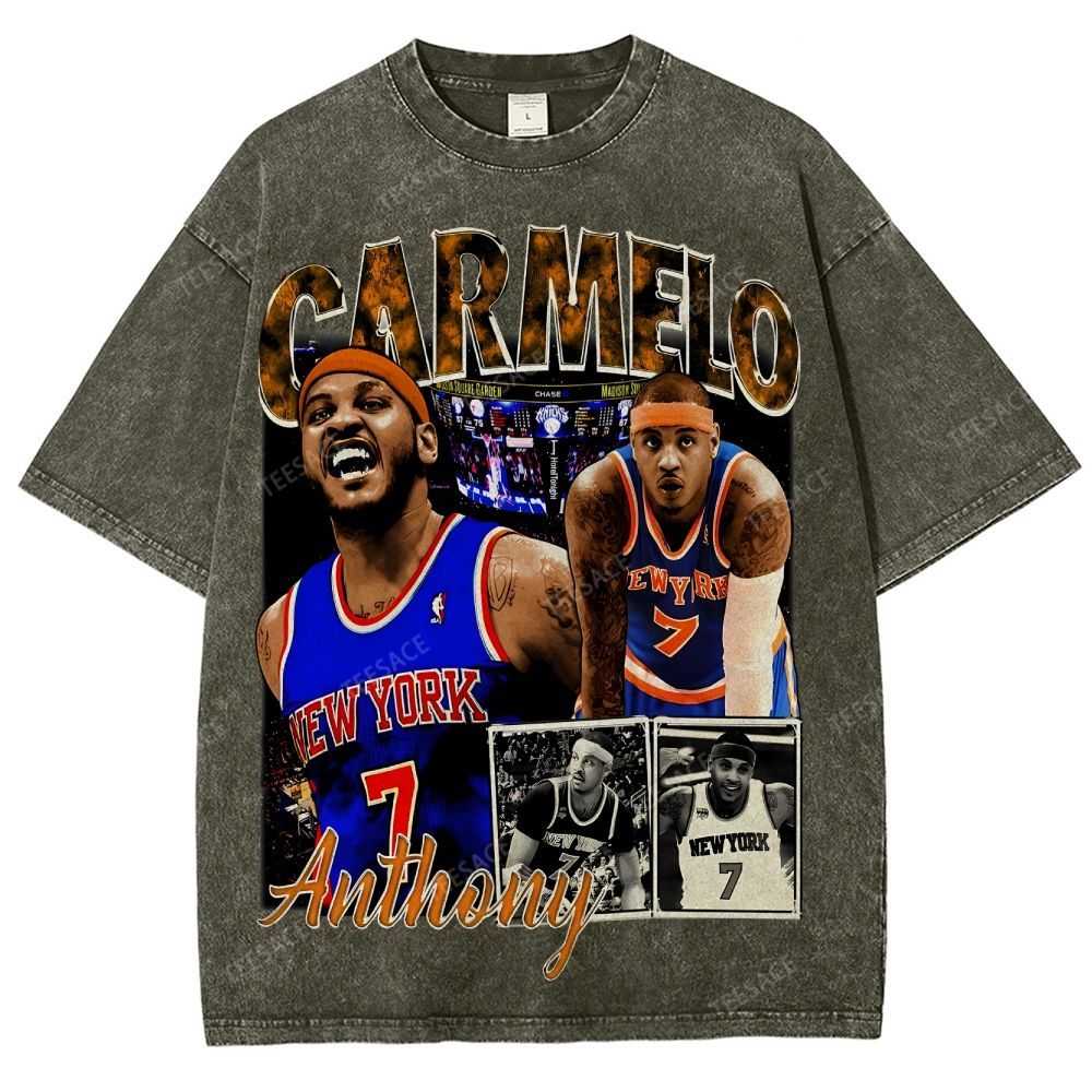Carmelo Tee Unisex Fit Washed T-Shirt 