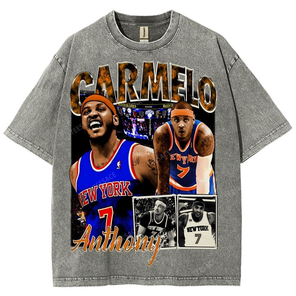 Carmelo Tee Unisex Fit Washed T-Shirt 