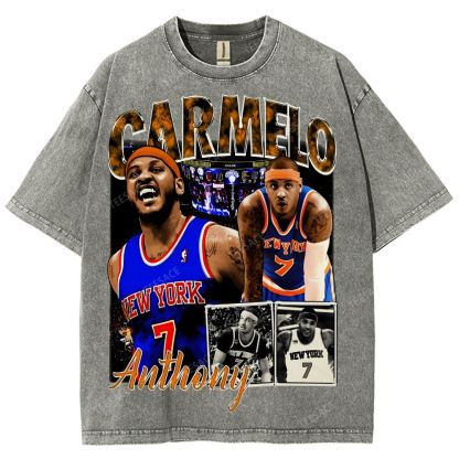 Carmelo Tee Unisex Fit Washed T-Shirt 