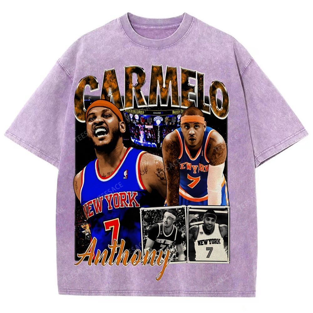 Carmelo Tee Unisex Fit Washed T-Shirt 