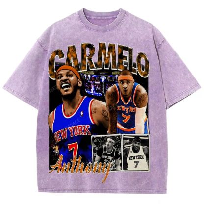 Carmelo Tee Unisex Fit Washed T-Shirt 