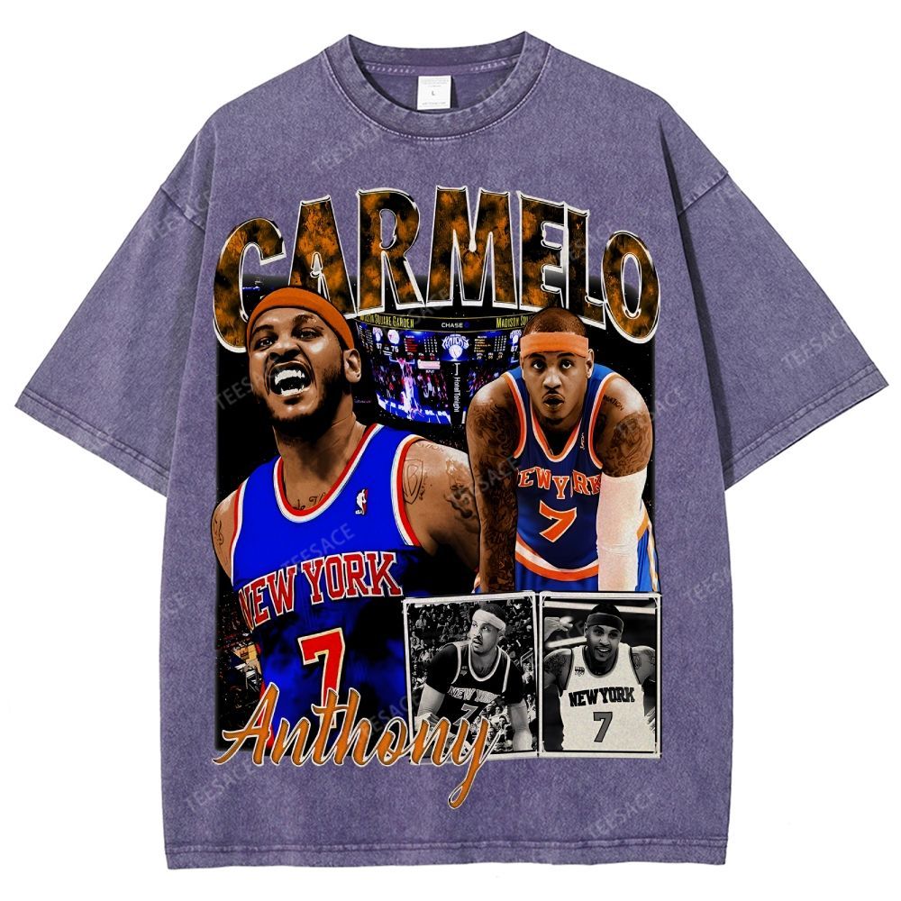 Carmelo Tee Unisex Fit Washed T-Shirt 