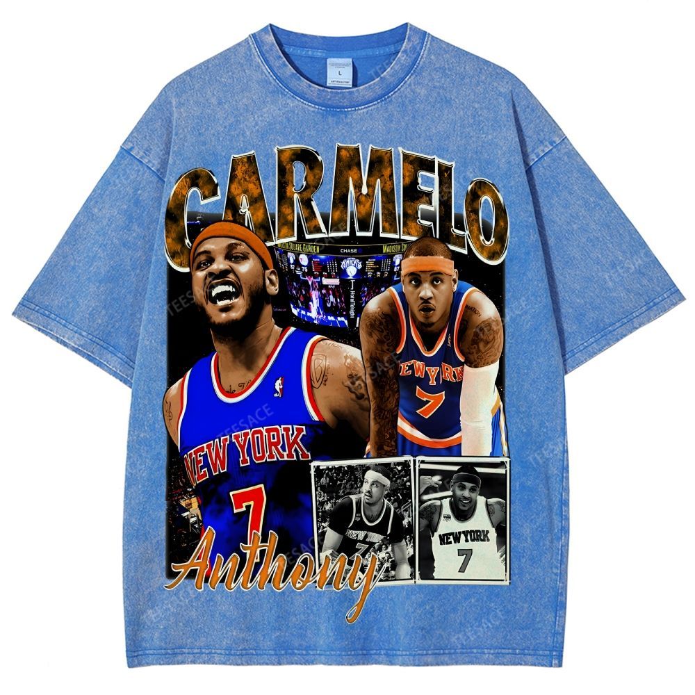 Carmelo Tee Unisex Fit Washed T-Shirt 