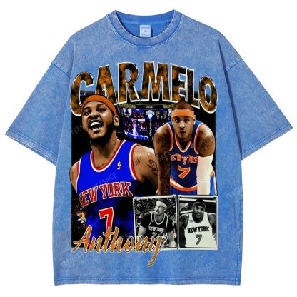 Carmelo Tee Unisex Fit Washed T-Shirt 