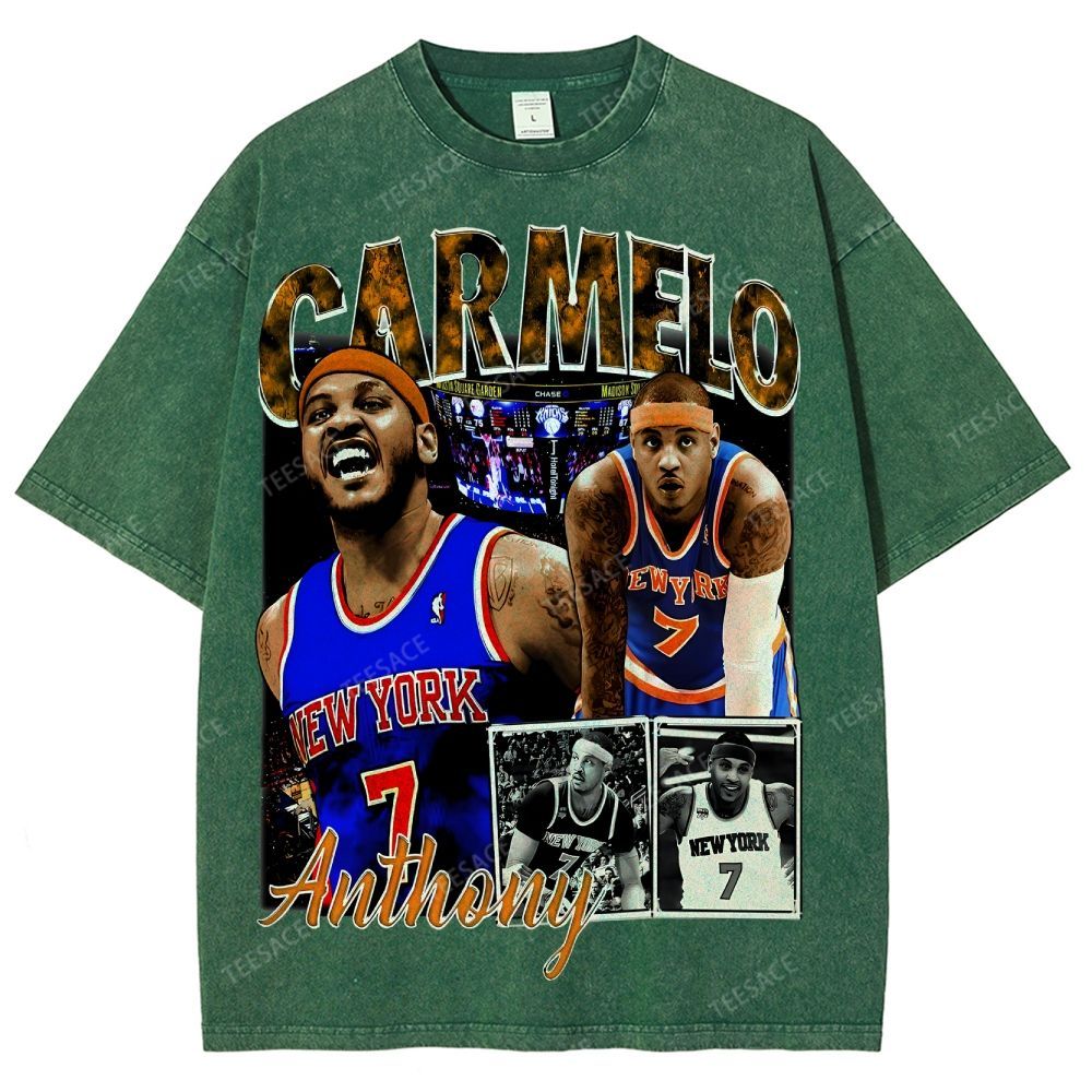 Carmelo Tee Unisex Fit Washed T-Shirt 