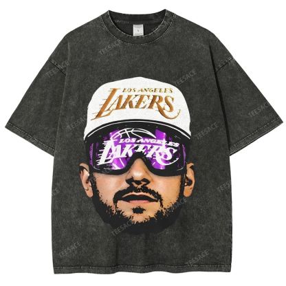 Unisex Fit Washed T-Shirt LUKA DONCIC Lakers LAL TEE