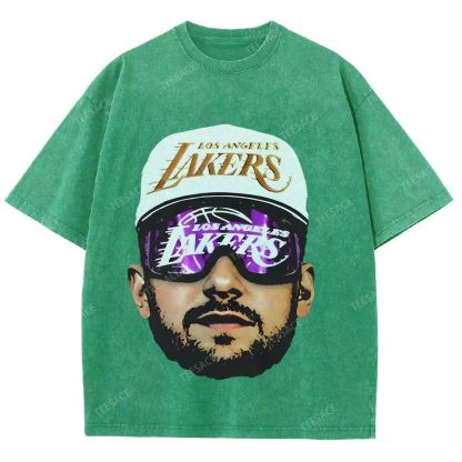 Unisex Fit Washed T-Shirt LUKA DONCIC Lakers LAL TEE