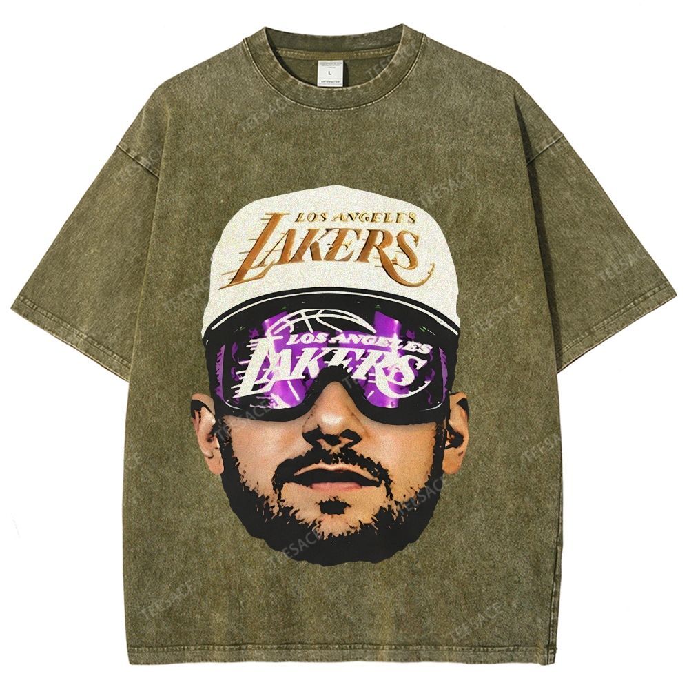 Unisex Fit Washed T-Shirt LUKA DONCIC Lakers LAL TEE