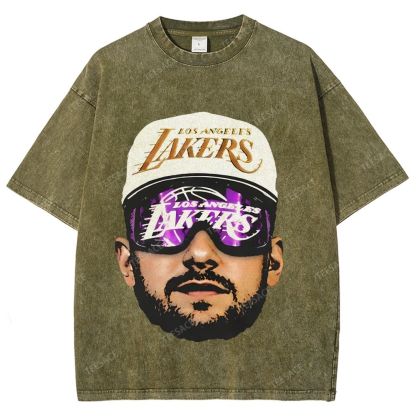 Unisex Fit Washed T-Shirt LUKA DONCIC Lakers LAL TEE