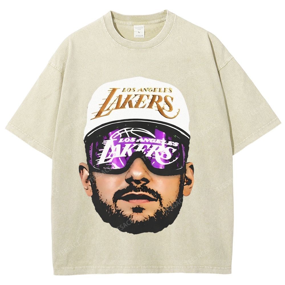 Unisex Fit Washed T-Shirt LUKA DONCIC Lakers LAL TEE