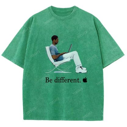 Unisex Fit Washed T-Shirt 'Be different' Kobe Tee