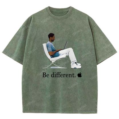 Unisex Fit Washed T-Shirt 'Be different' Kobe Tee