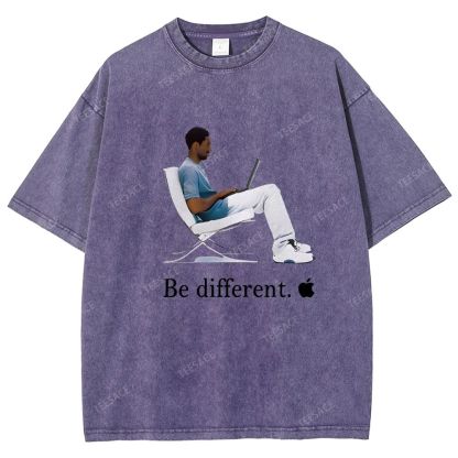 Unisex Fit Washed T-Shirt 'Be different' Kobe Tee