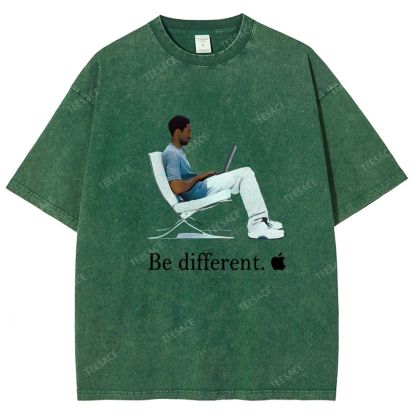 Unisex Fit Washed T-Shirt 'Be different' Kobe Tee