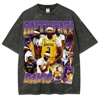 Unisex Fit Washed Anthony Marshon Davis T-Shirt 2504013974