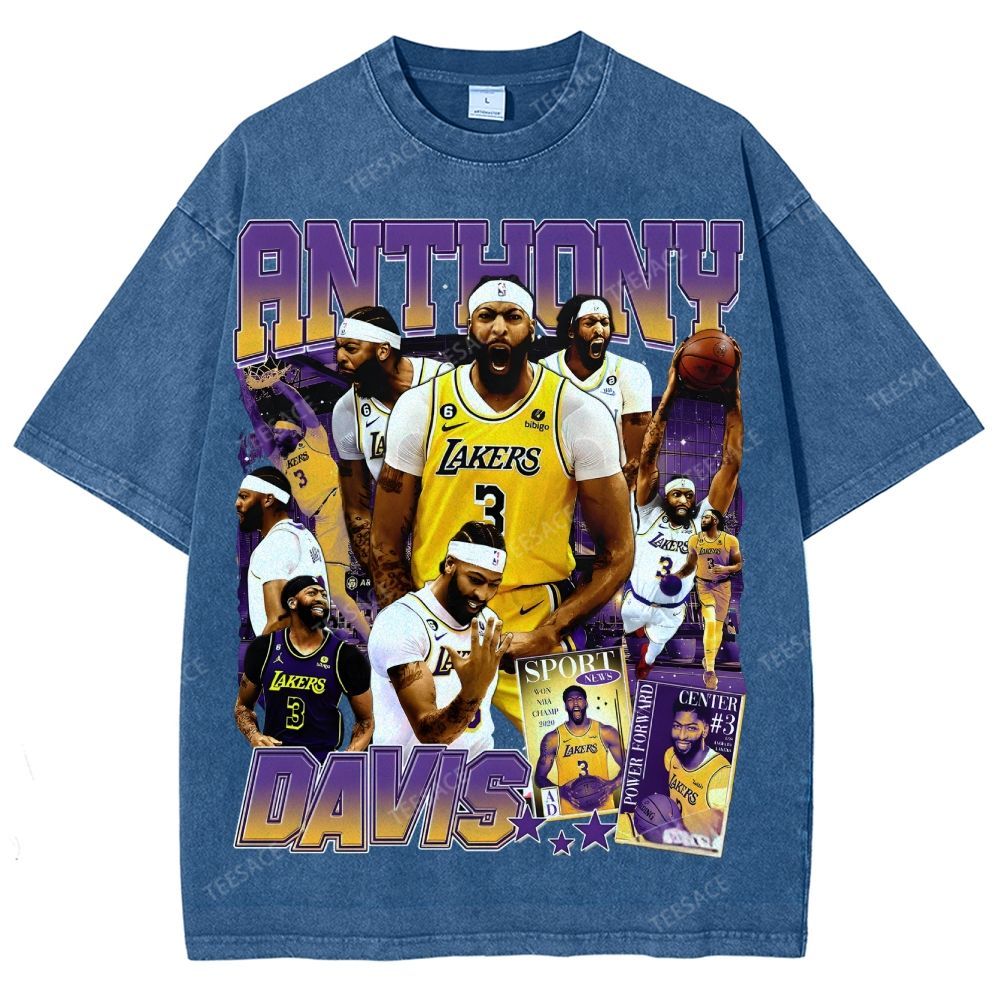 Unisex Fit Washed Anthony Marshon Davis T-Shirt 2504013974