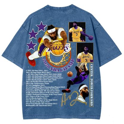 Unisex Fit Washed Anthony Marshon Davis T-Shirt 2504013974