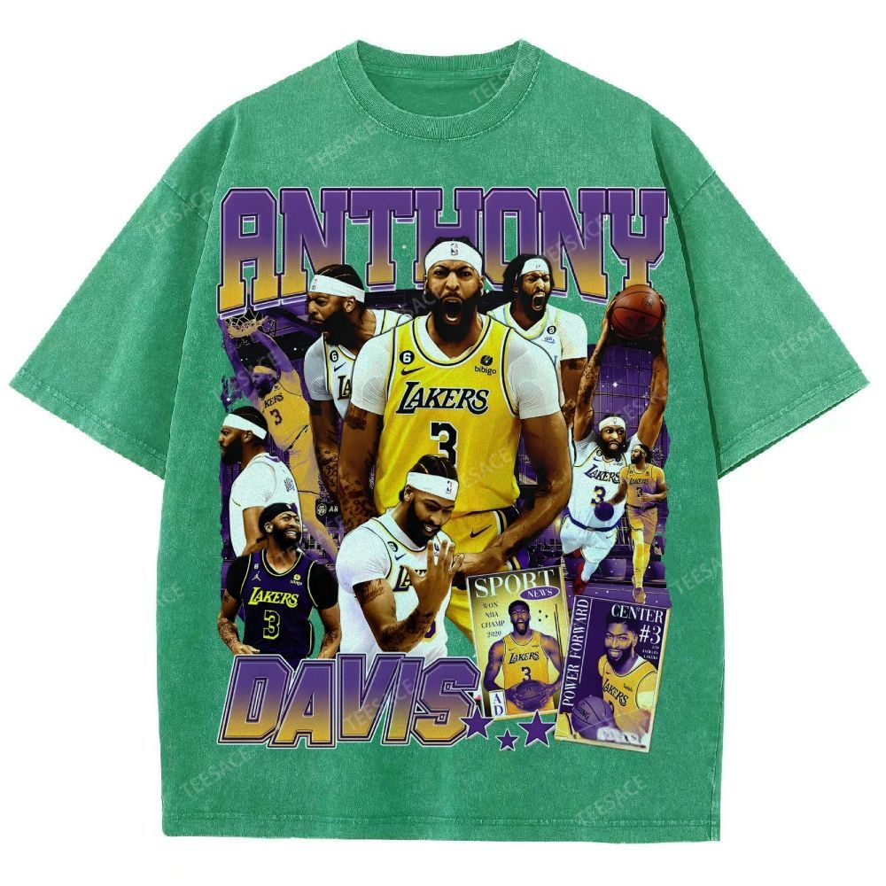 Unisex Fit Washed Anthony Marshon Davis T-Shirt 2504013974
