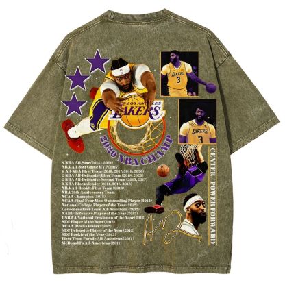 Unisex Fit Washed Anthony Marshon Davis T-Shirt 2504013974