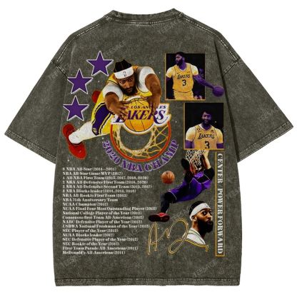 Unisex Fit Washed Anthony Marshon Davis T-Shirt 2504013974