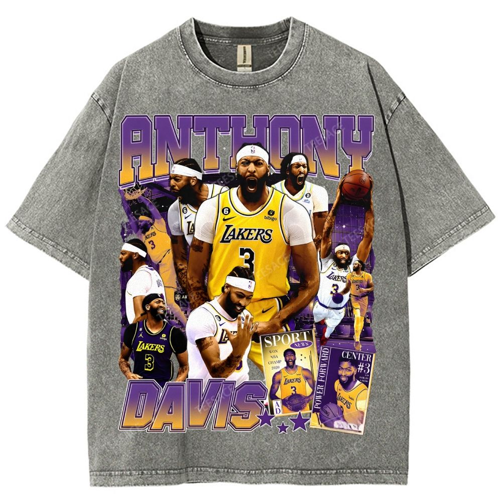 Unisex Fit Washed Anthony Marshon Davis T-Shirt 2504013974