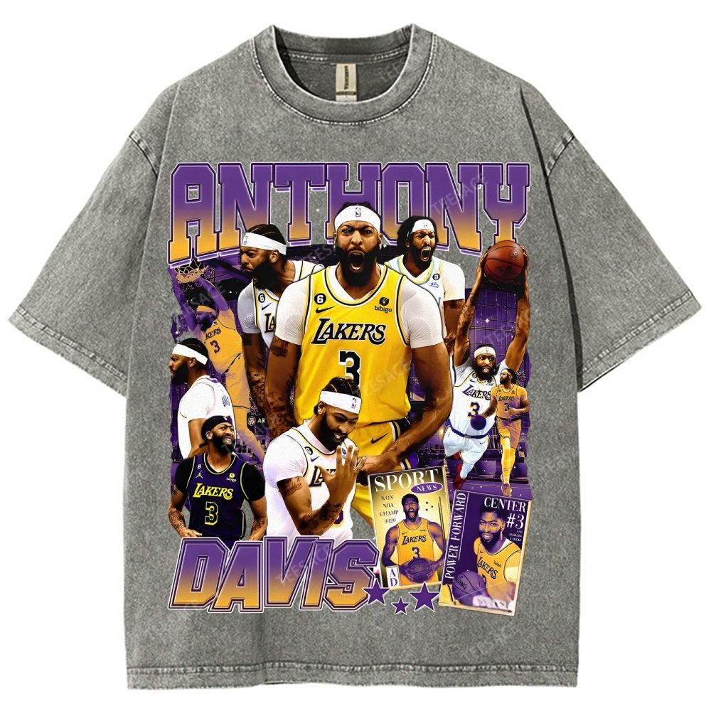 Unisex Fit Washed Anthony Marshon Davis T-Shirt 2504013974