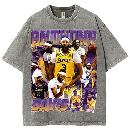Unisex Fit Washed Anthony Marshon Davis T-Shirt 2504013974