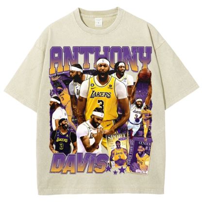 Unisex Fit Washed Anthony Marshon Davis T-Shirt 2504013974
