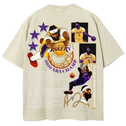 Unisex Fit Washed Anthony Marshon Davis T-Shirt 2504013974