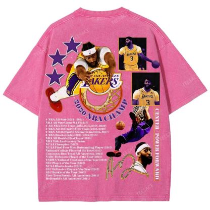 Unisex Fit Washed Anthony Marshon Davis T-Shirt 2504013974