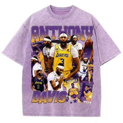 Unisex Fit Washed Anthony Marshon Davis T-Shirt 2504013974