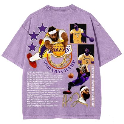 Unisex Fit Washed Anthony Marshon Davis T-Shirt 2504013974