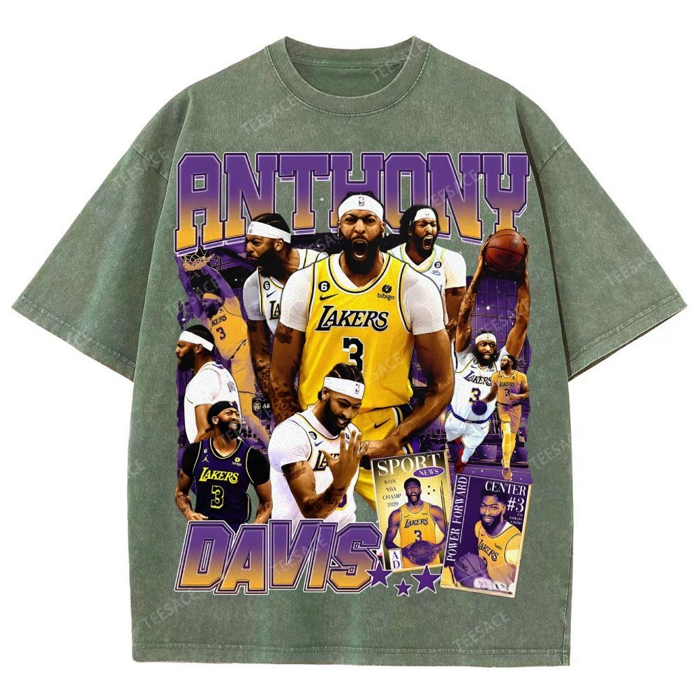 Unisex Fit Washed Anthony Marshon Davis T-Shirt 2504013974