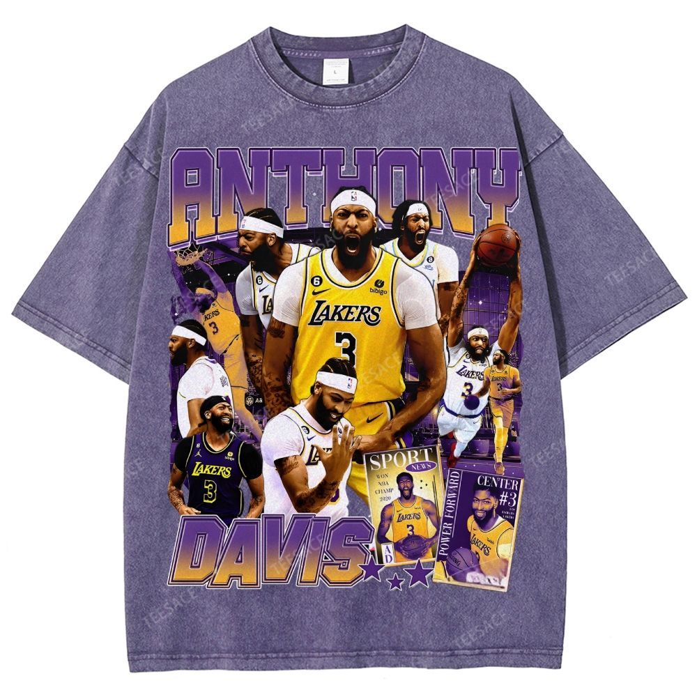 Unisex Fit Washed Anthony Marshon Davis T-Shirt 2504013974