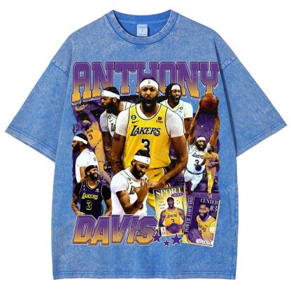 Unisex Fit Washed Anthony Marshon Davis T-Shirt 2504013974