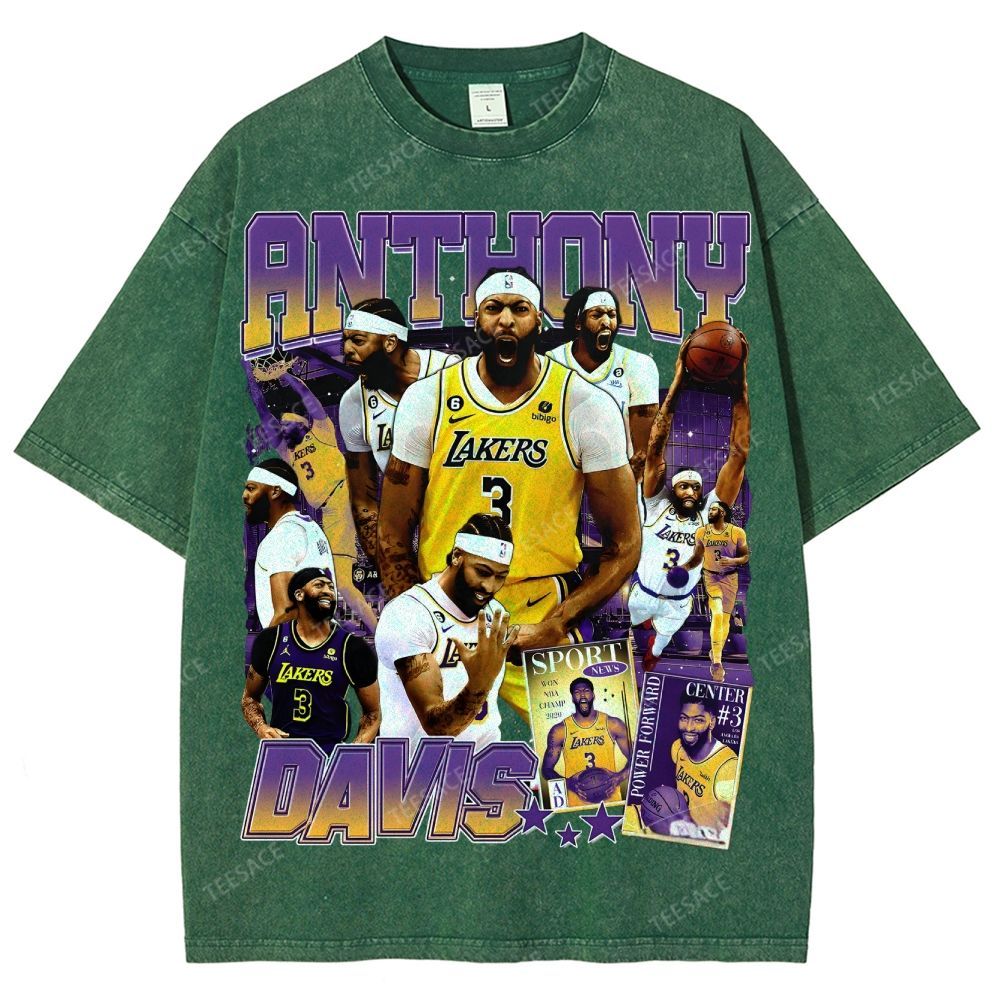 Unisex Fit Washed Anthony Marshon Davis T-Shirt 2504013974