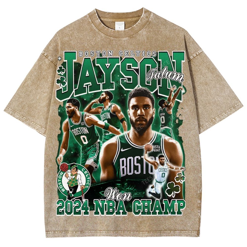 Unisex Fit Washed Jayson Tatum T-Shirt 2504014000