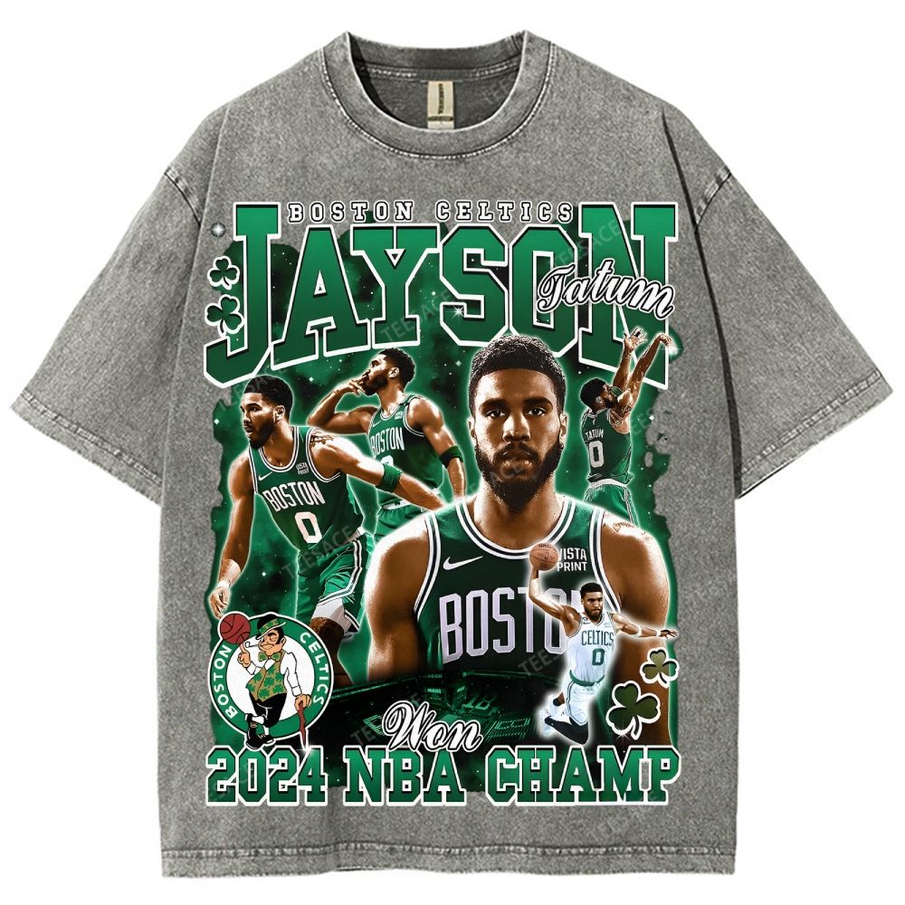 Unisex Fit Washed Jayson Tatum T-Shirt 2504014000