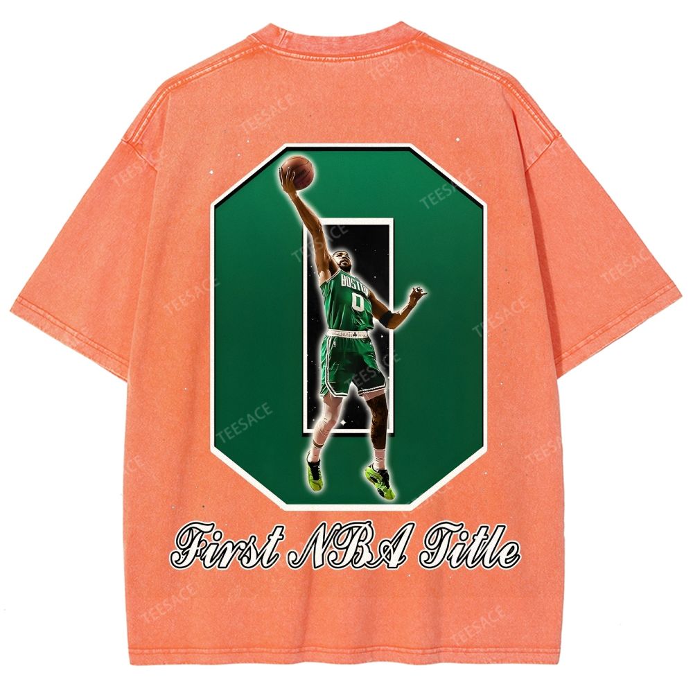 Unisex Fit Washed Jayson Tatum T-Shirt 2504014000