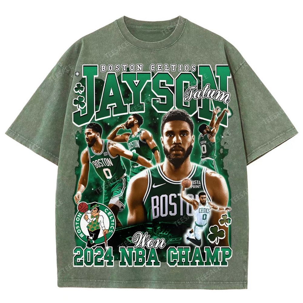 Unisex Fit Washed Jayson Tatum T-Shirt 2504014000